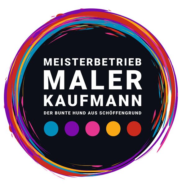 Logo Maler Kaufmann "Der bunte Hund aus Schöffengrund"